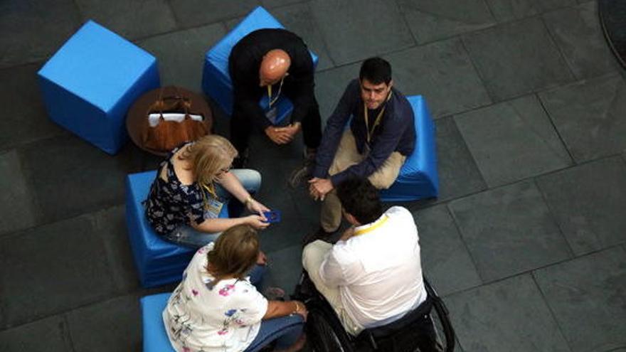 David Bonvehí, Maria Senserrich i Marc Castells, entre d&#039;altres, reunits al Palau de Congressos.