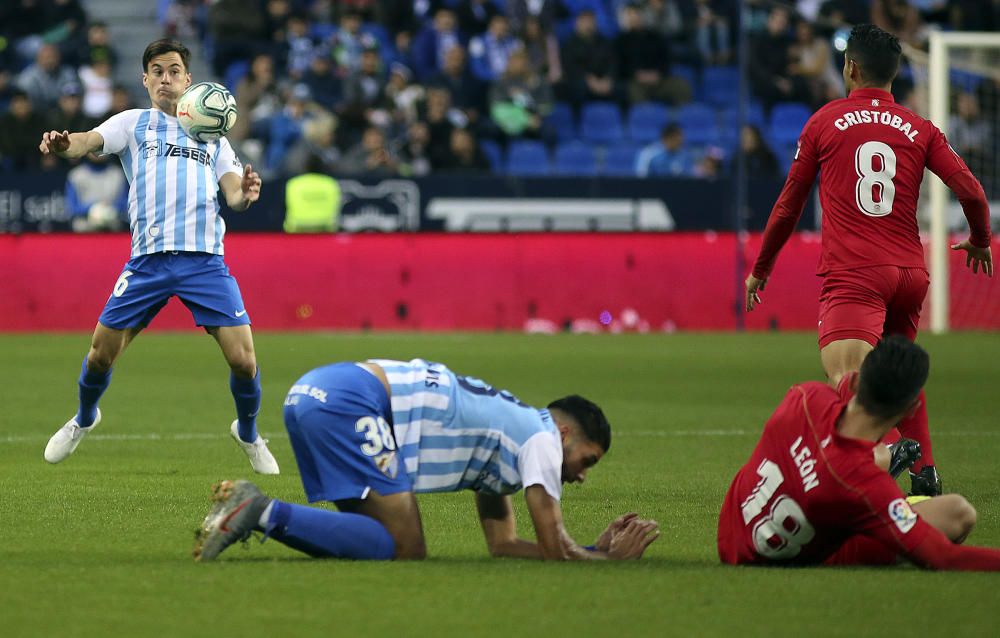 Partido del Málaga CF - Fuenlabrada en La Rosaleda.