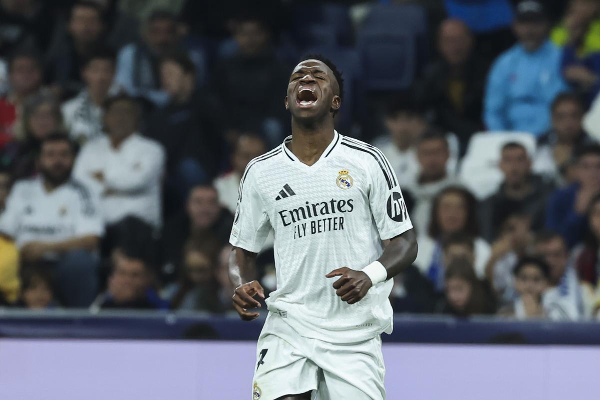 Vinicius, durante el partido ante el Milan