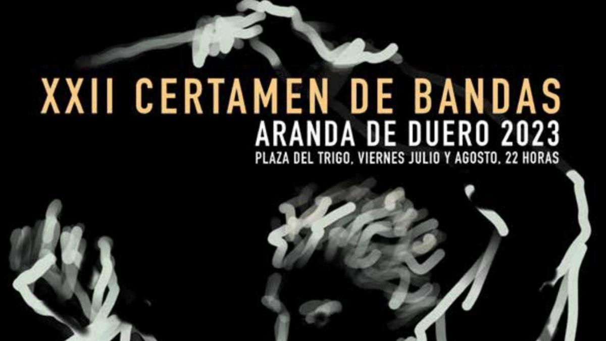 Cartel del Certamen de Bandas de Arnada de Duero en el que participa la UMSC de Canals.