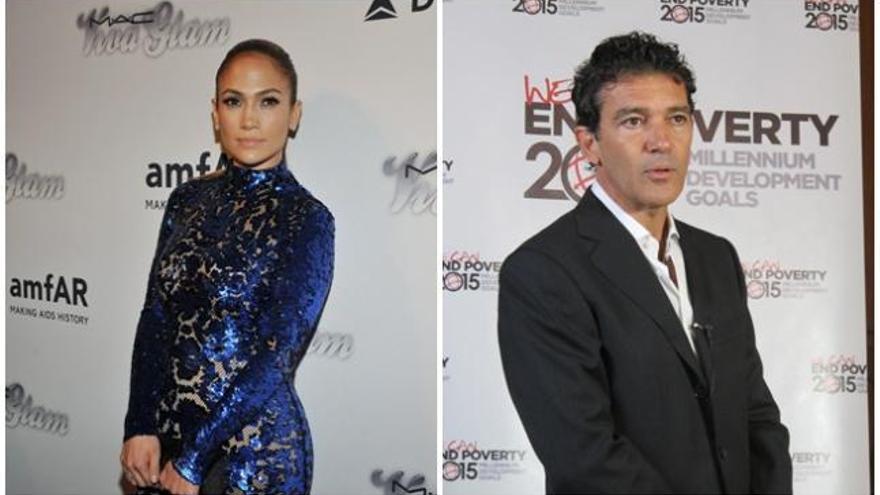 Antonio Banderas y Jennifer López serán presentadores en los Globos de Oro