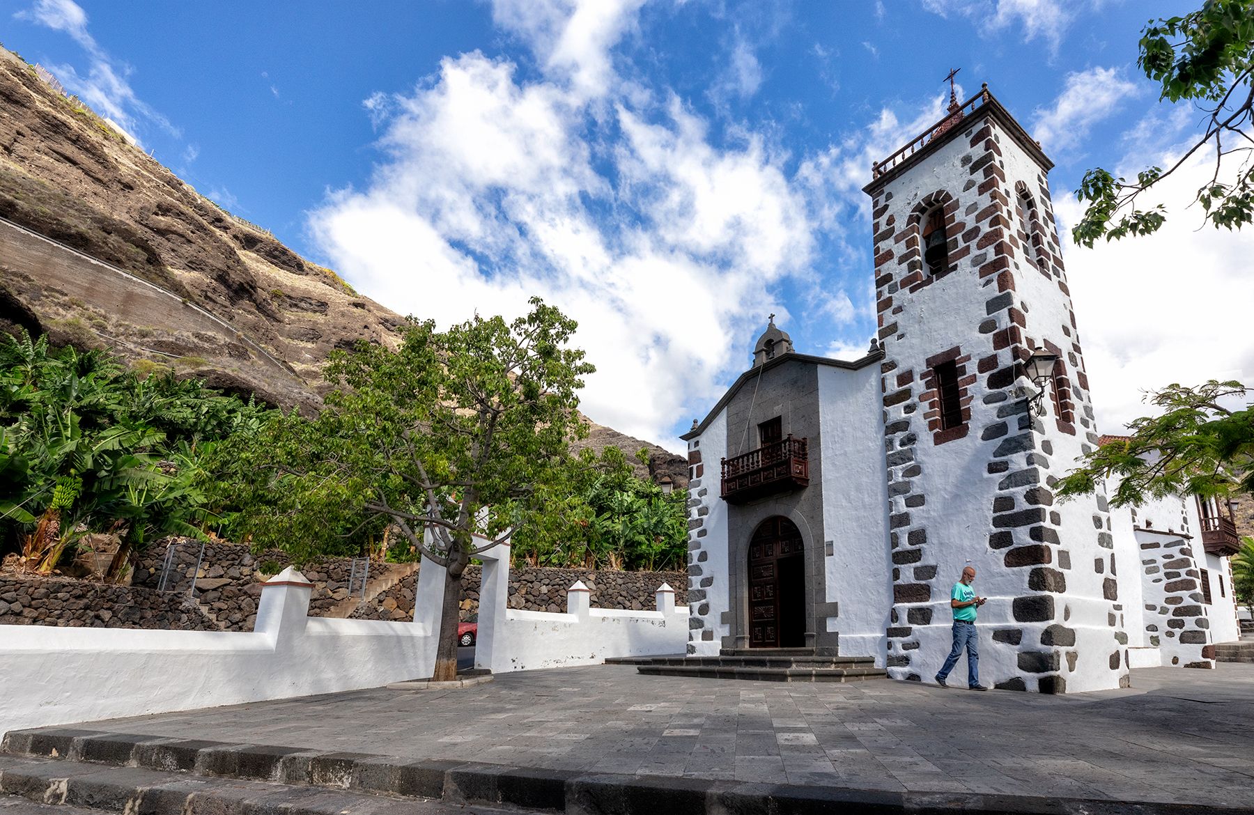 Fachada de la ermita de Nuestra Señora de las Angustias que se disputaron Tazacorte y Los Llanos.