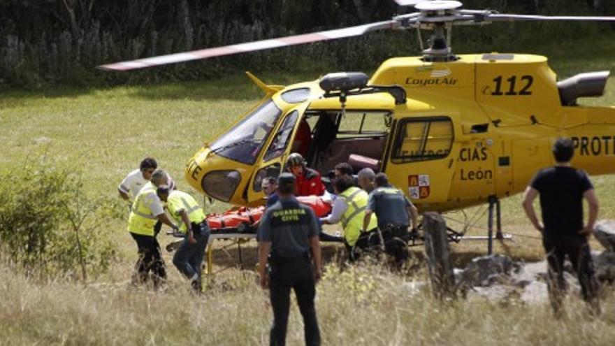 Se estrella un helicóptero de la Guardia Civil en León