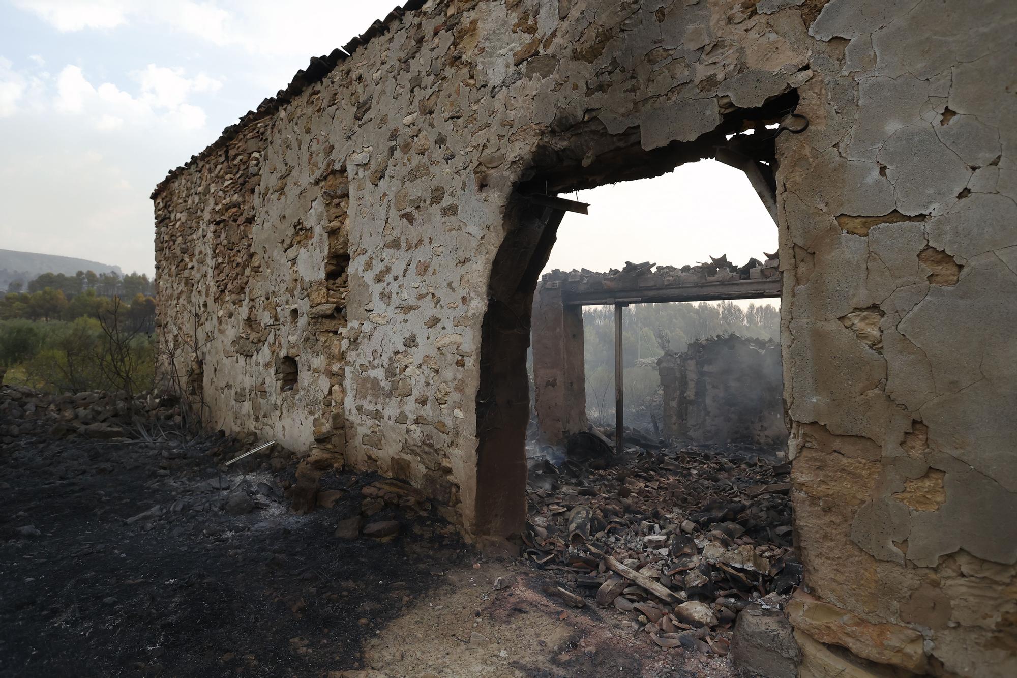 Desoladoras imágenes del incendio de Bejís