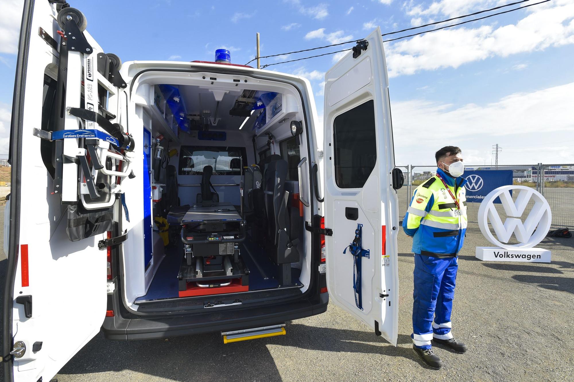 Presentación de nuevas ambulancias del transporte sanitario no urgente en Gran Canaria (5/06/2021)