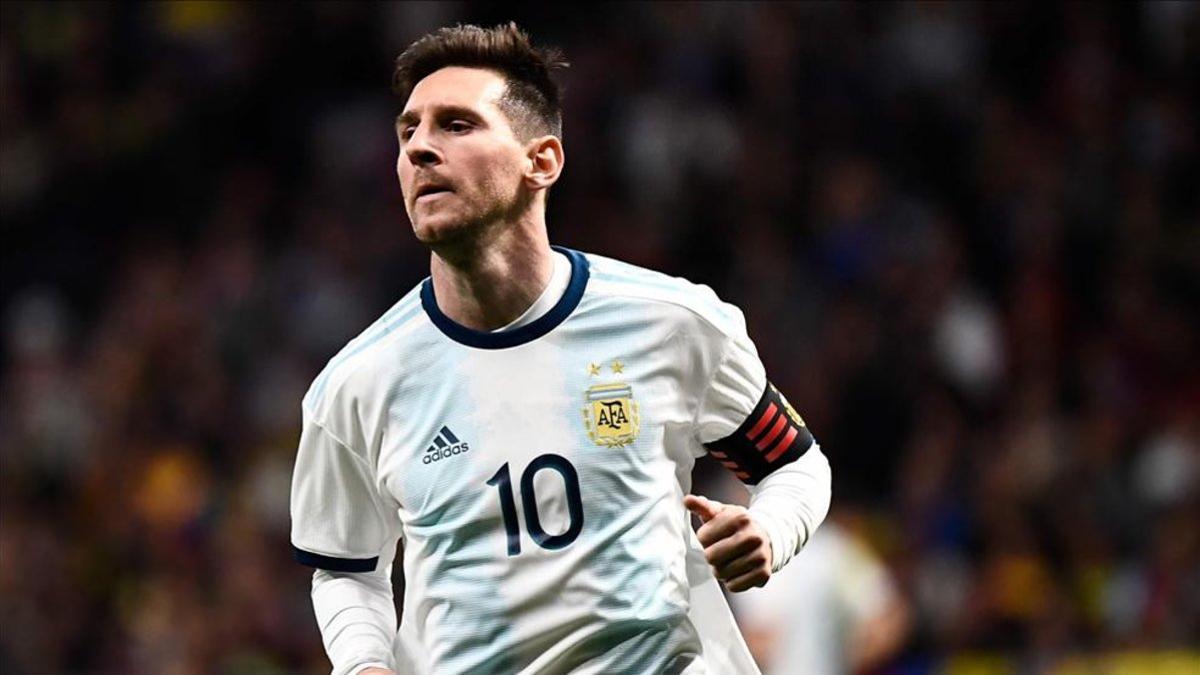 Messi durante el juego ante Venezuela