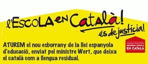 La comissió promotora ’Defensem l’escola en català’ demana parar la llei del ministre Wert.