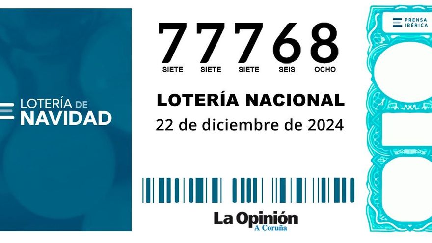 El 77.768, primer cuarto premio del Sorteo de Navidad 2024, cae en 24 localidades gallegas