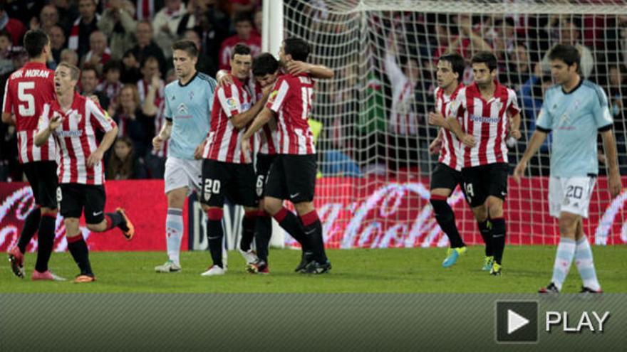 El Athletic celebra su victoria.