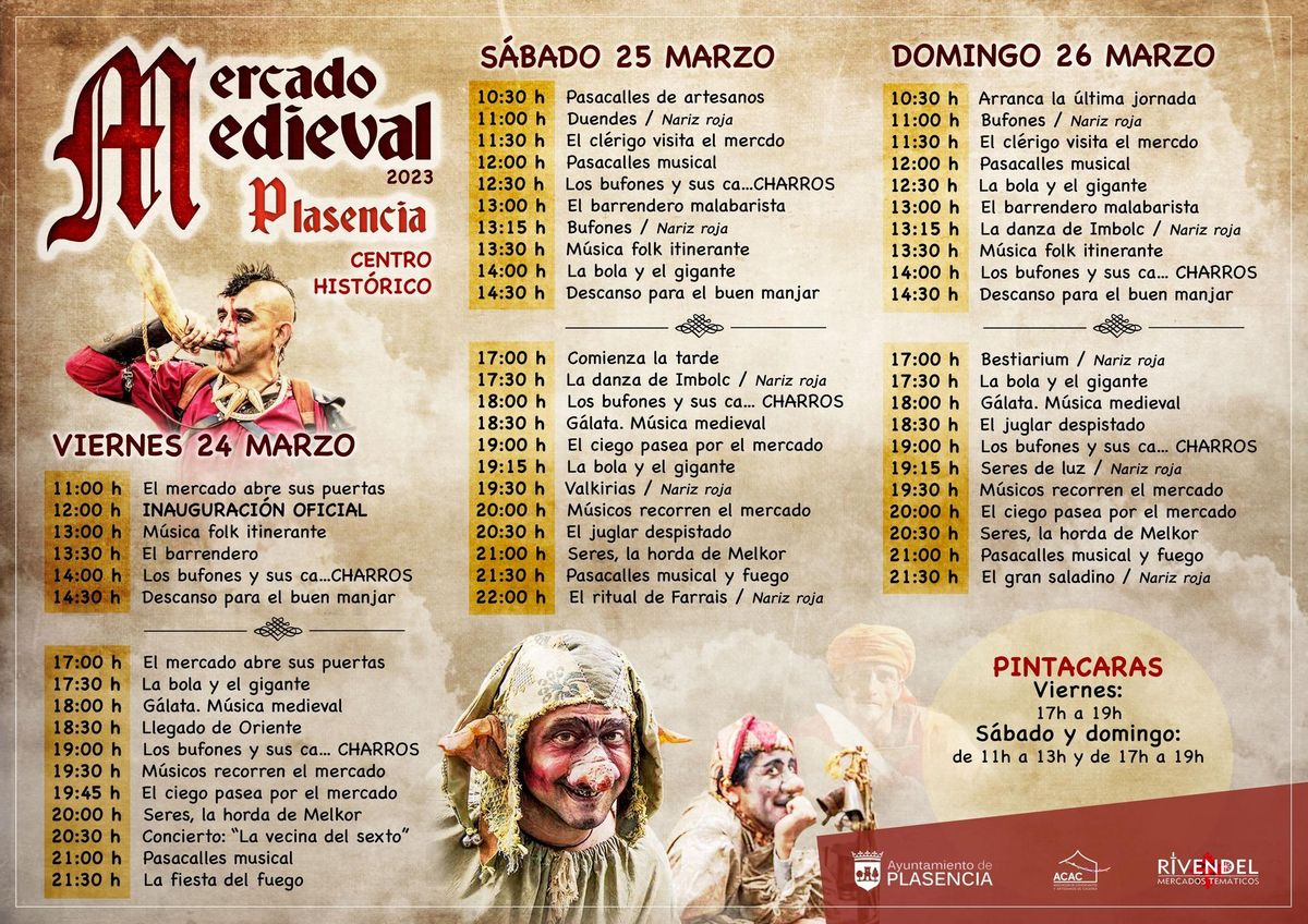 Programa del mercado medieval de Plasencia.