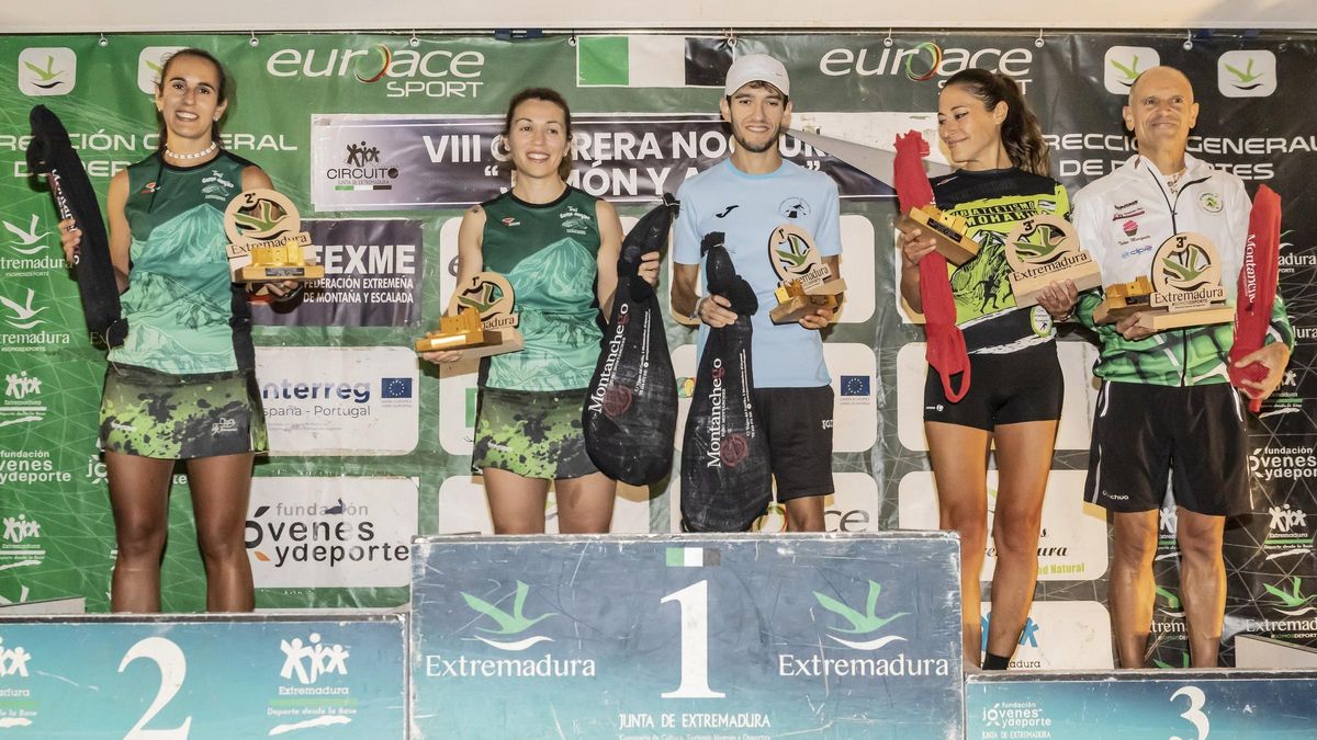 Podio final en Montánchez.