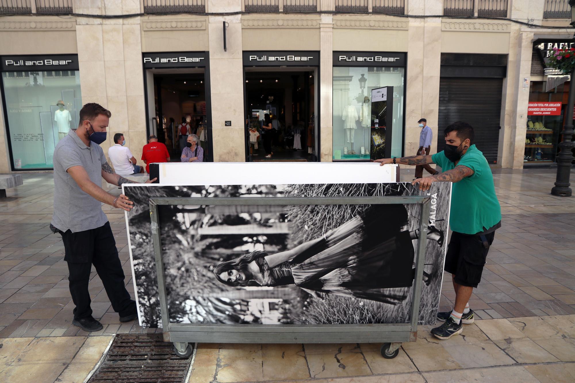 Preparativos de la inauguración del Festival de Cine de Málaga 2021