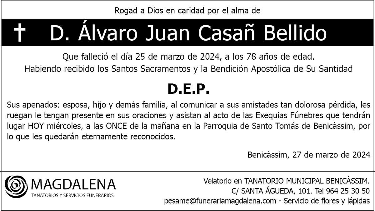 D. Álvaro Juan Casañ Bellido