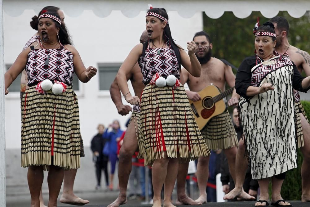 Los All Blacks dirigen un entrenamiento con alumnos en Gijón