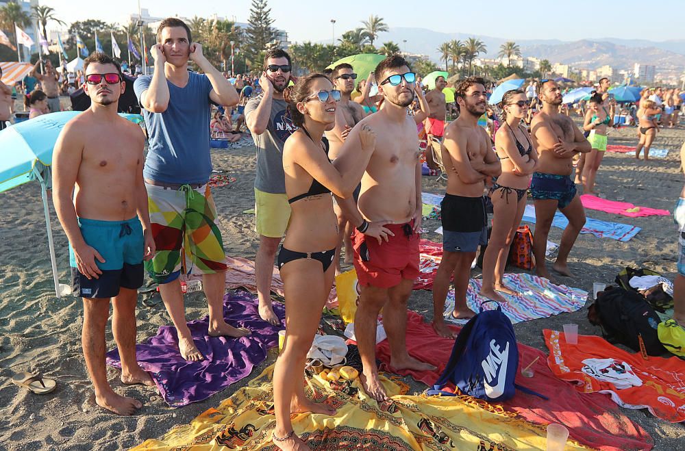 La jornada del sábado estuvo marcada por un espectáculo al atardecer sobre las playas de la localidad torreña