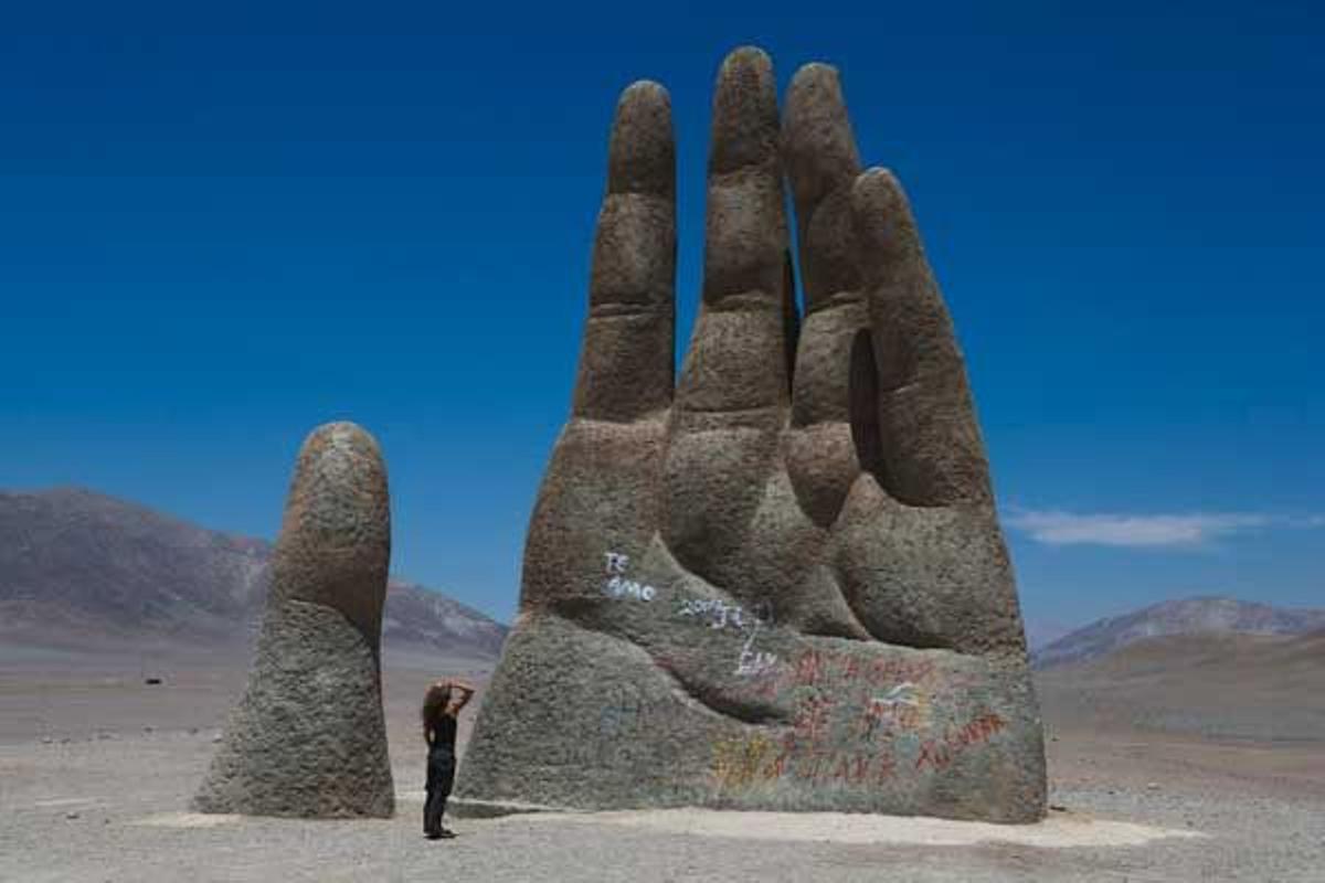 Mano del Desierto en Atacama, al al sur de la ciudad de Antofagasta.