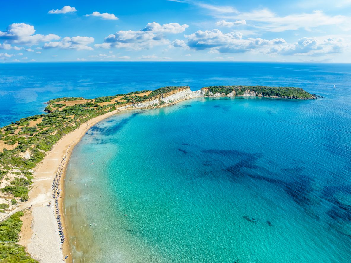 Gerakas beach se encuentra en el extremo sur de la isla y dentro del Parque Marino Nacional de Zakynthos.