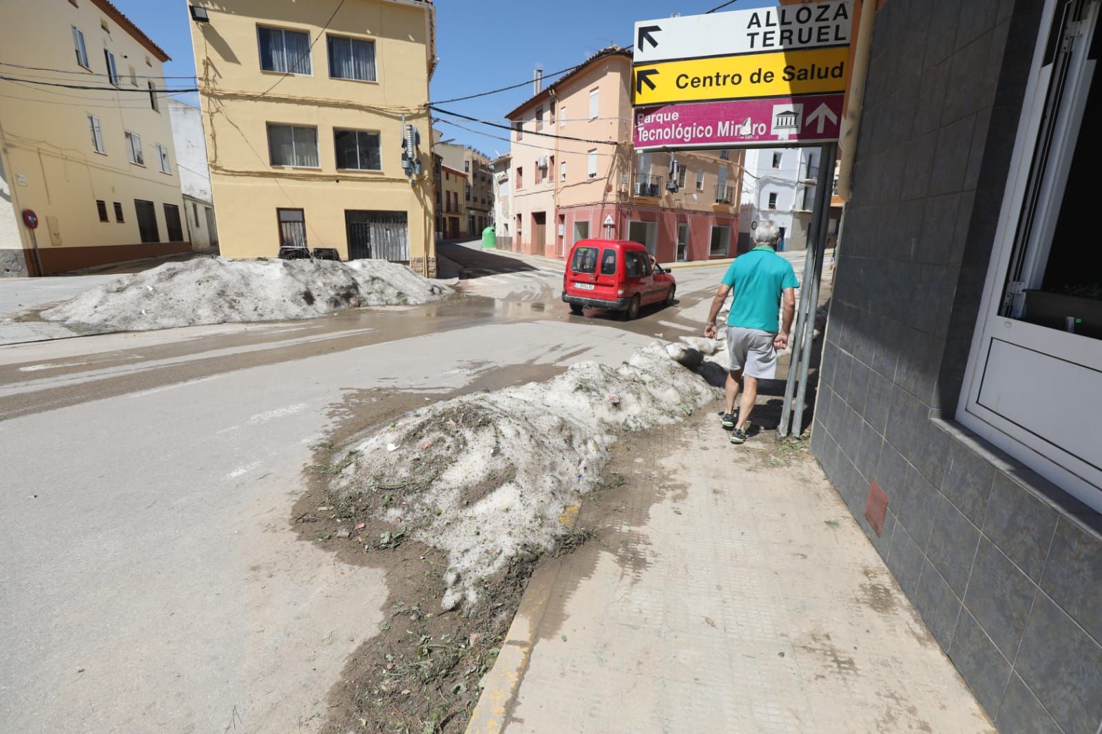 Efectos de la granizada en Andorra