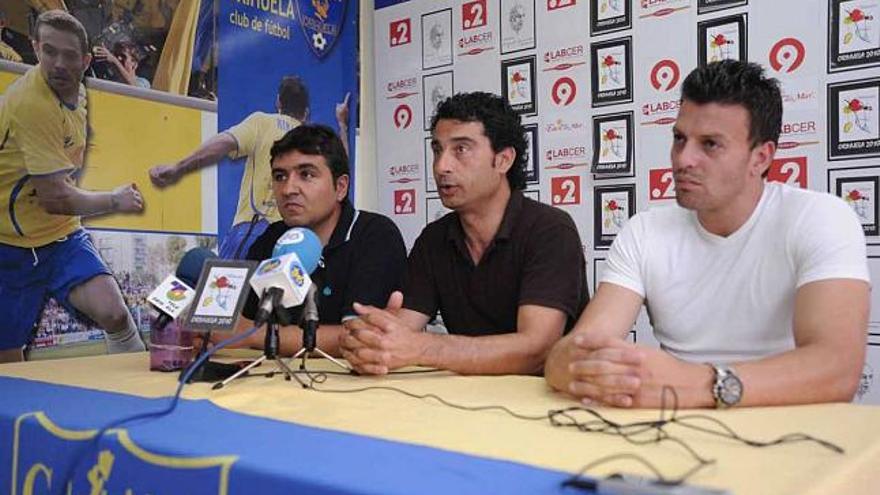 Tomás Iborra, Nacho Cobaleda y José Francisco Grao &quot;Pato&quot;, ayer.