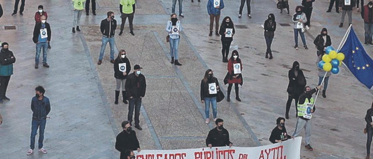 Protesta este mes de funcionarios en Elche.