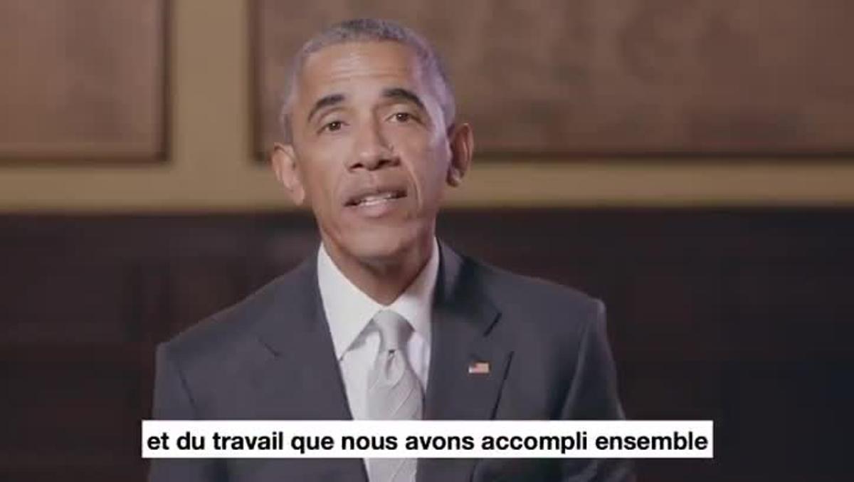 L’expresident dels EUA Barack Obama argumenta el seu suport a Macron.