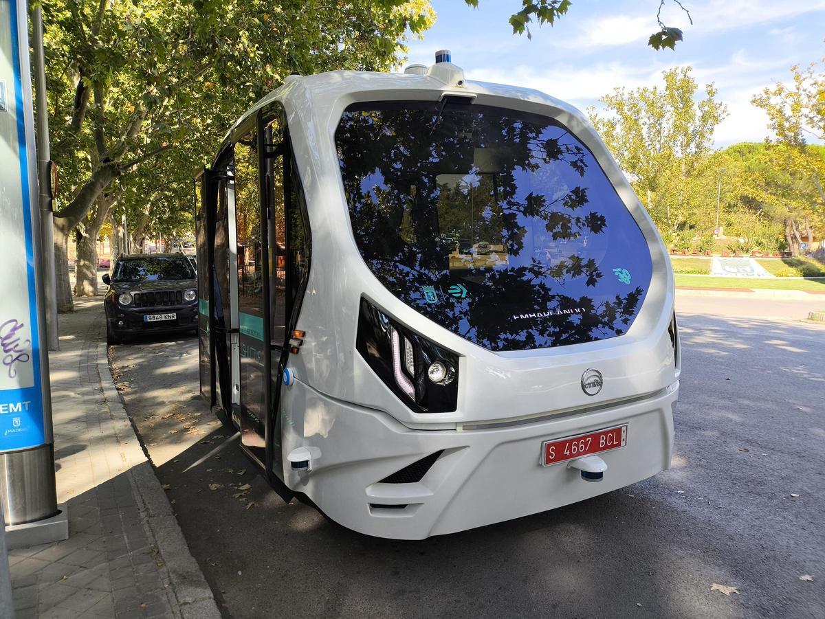El autobús autónomo que recorre una zona de Madrid
