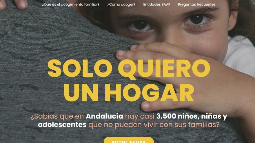 Cartel para promover el acogimiento familiar de menores