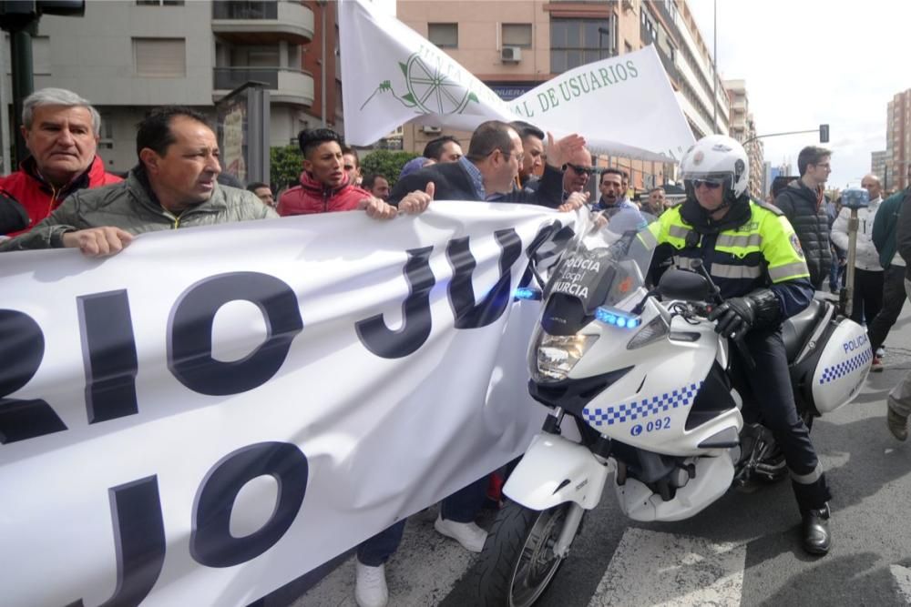 Manifestación en Murcia de los agricultores