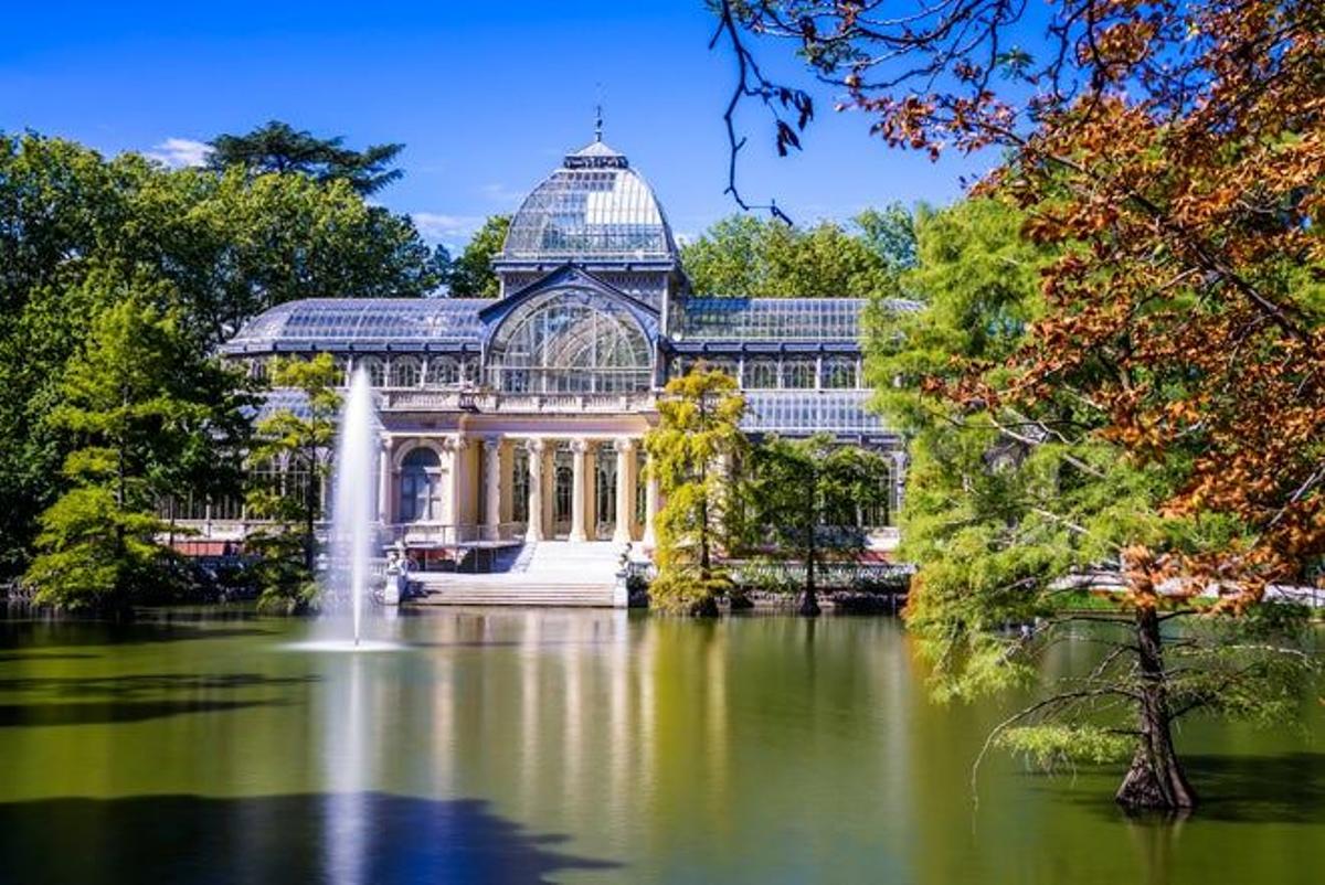 Palacio de Cristal en el Parque del Buen Retiro de Madrid.