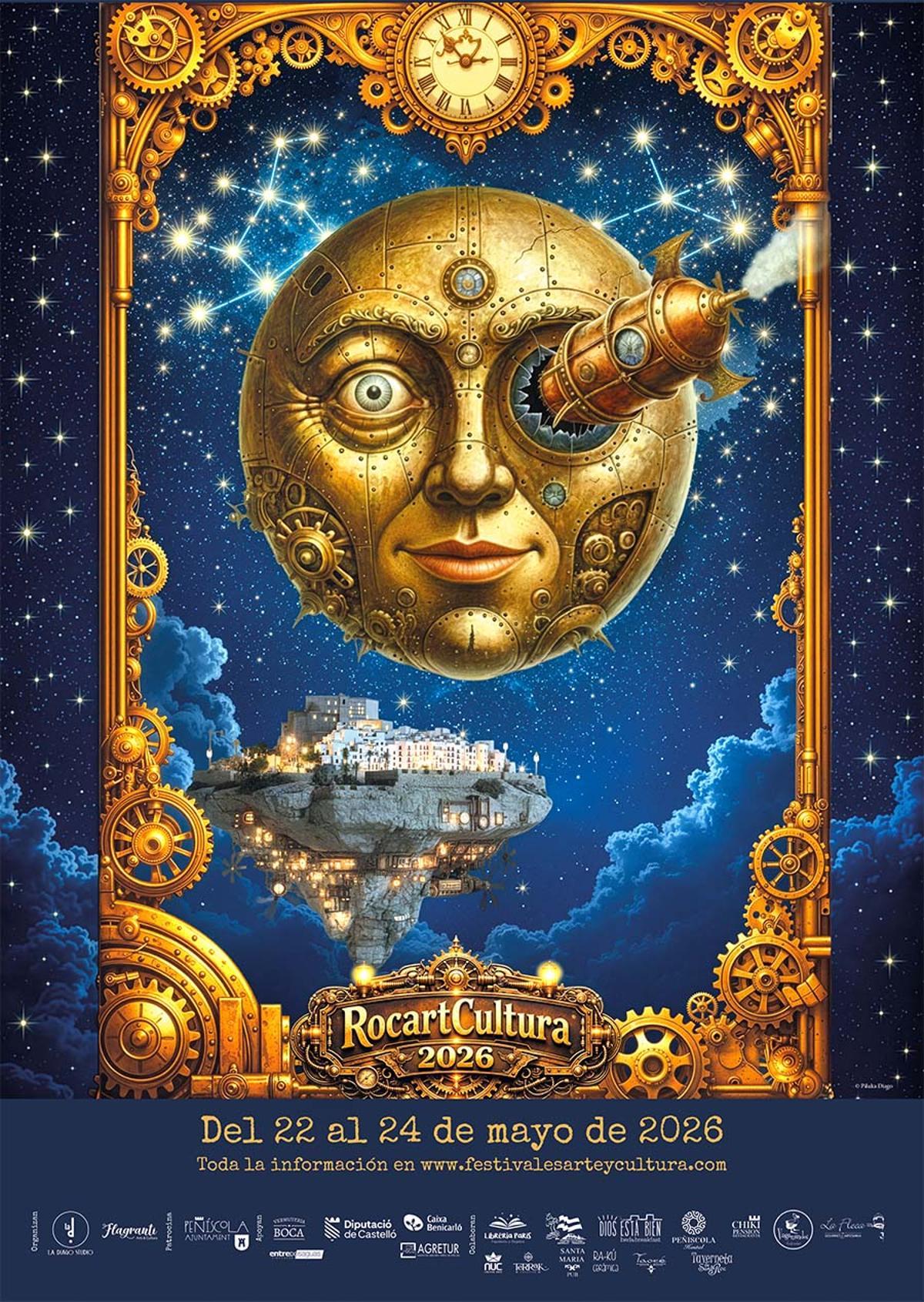 Cartel de la VII edición del festival RocartCultura de Peñíscola.