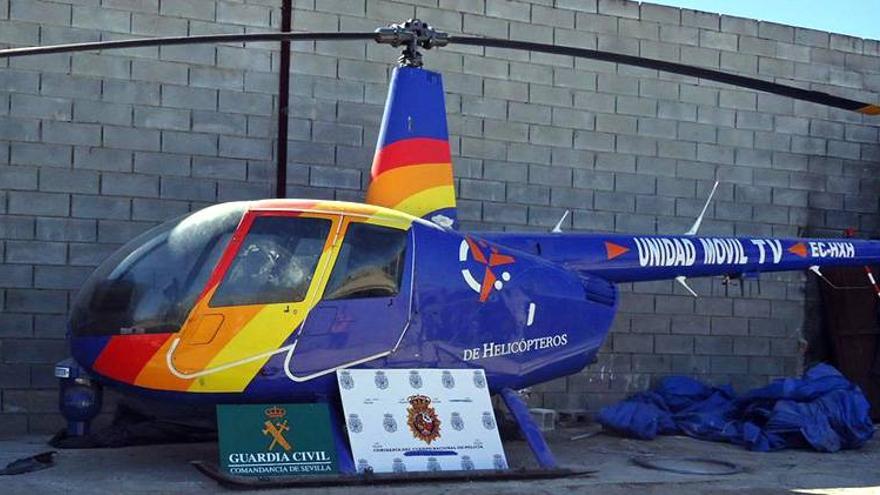 Tres detenidos por robar un helicóptero en Hinojosa