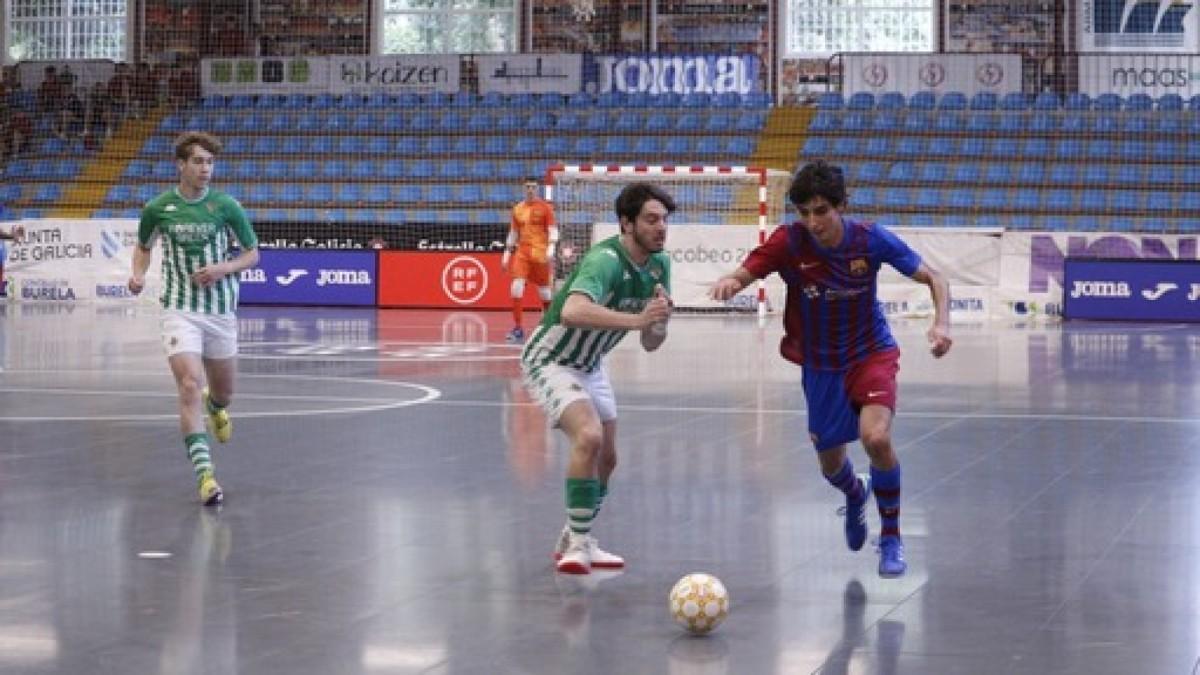 El Barça superó al Betis en la semifinal de la Copa de España juvenil de fútbol sala