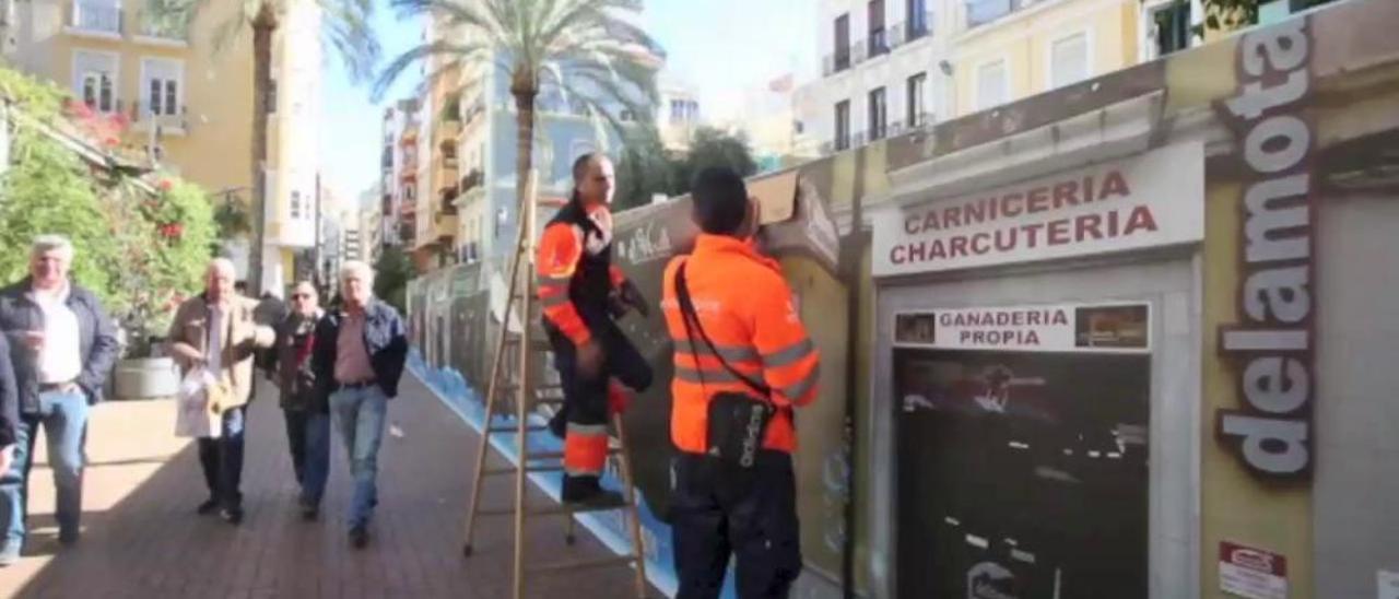 Comienzan las obras para renovar la pecera de la Plaza Nueva de Alicante