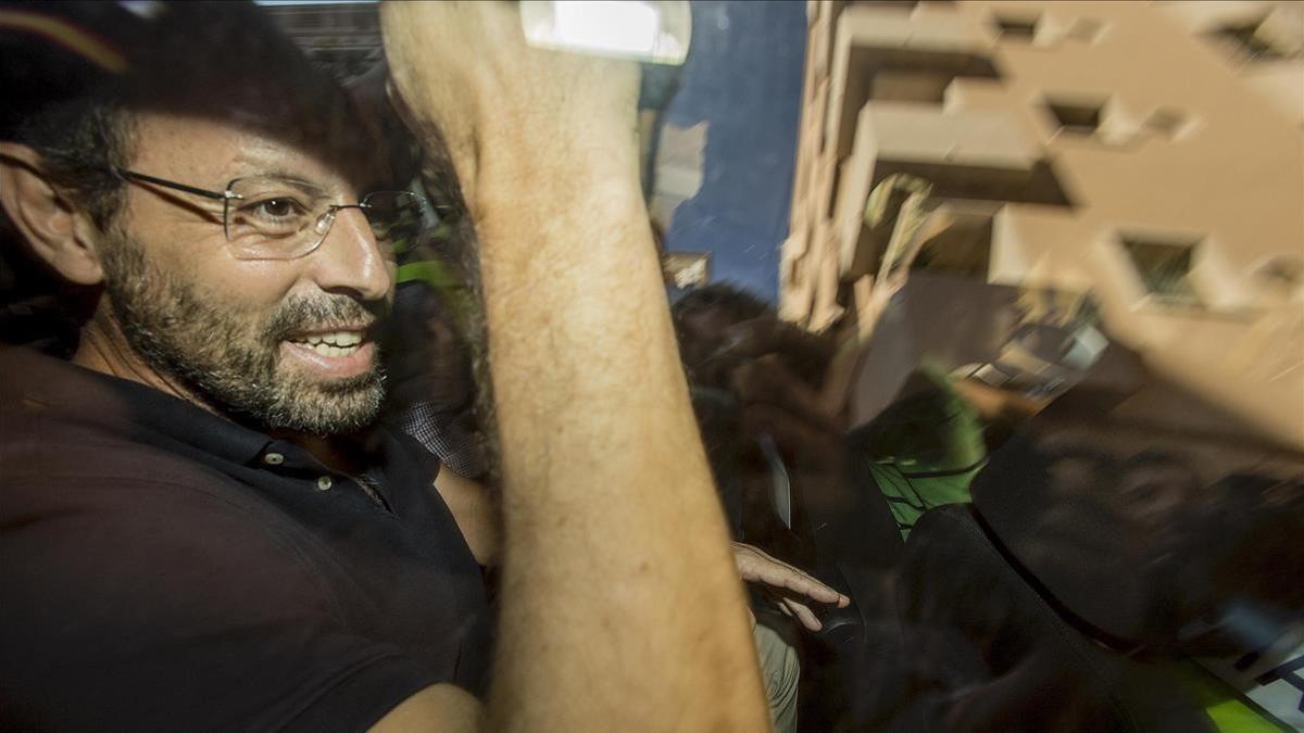 Imagen de Sandro Rosell tras ser detenido, el pasado 23 de mayo.