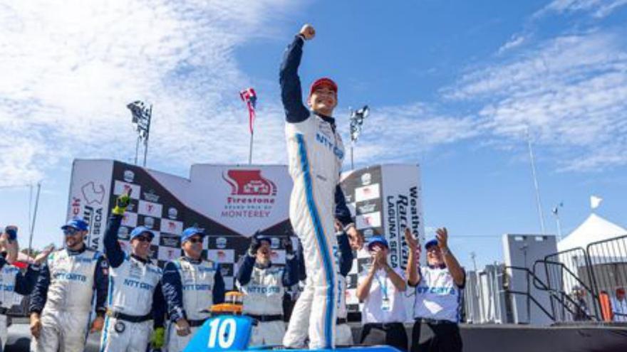 Àlex Palou celebra la victòria.  | INDYCAR SERIES