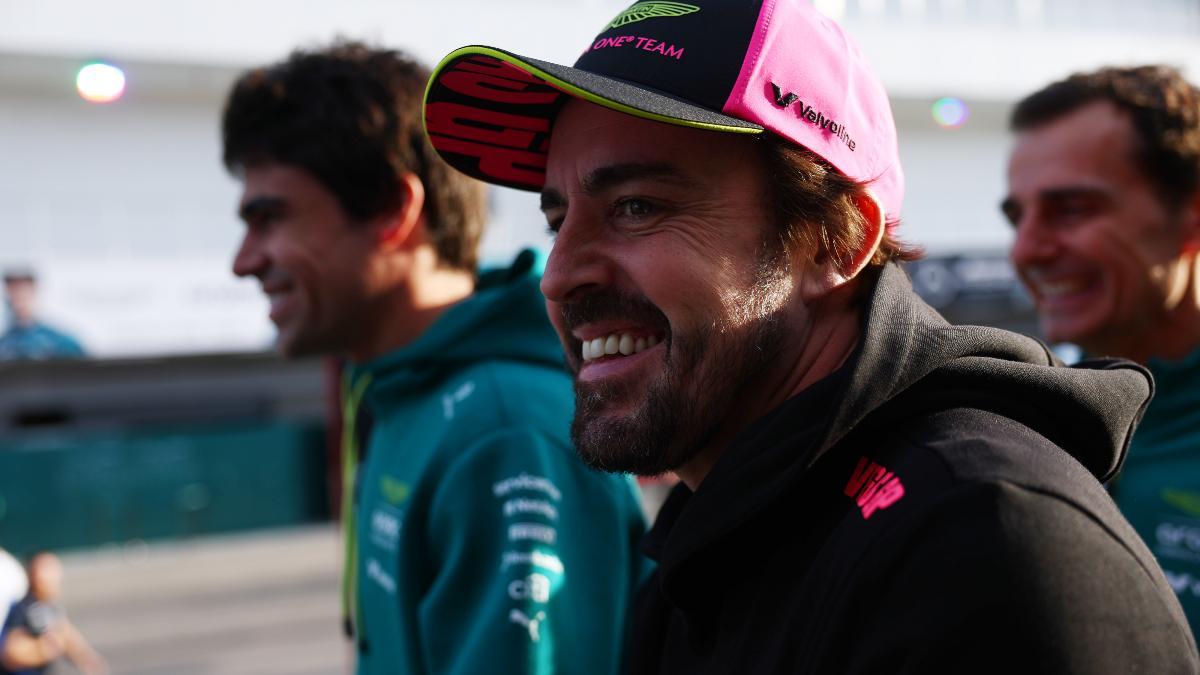 Alonso, sonriente en Las Vegas