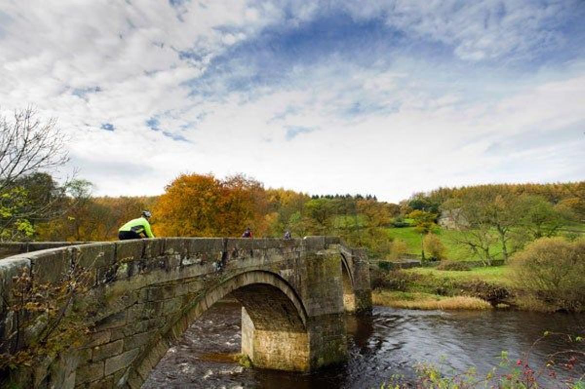 Río Wharfe en Yorkshire, Inglaterra.