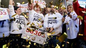 Celebración del segundo premio de la Lotería de 2023.