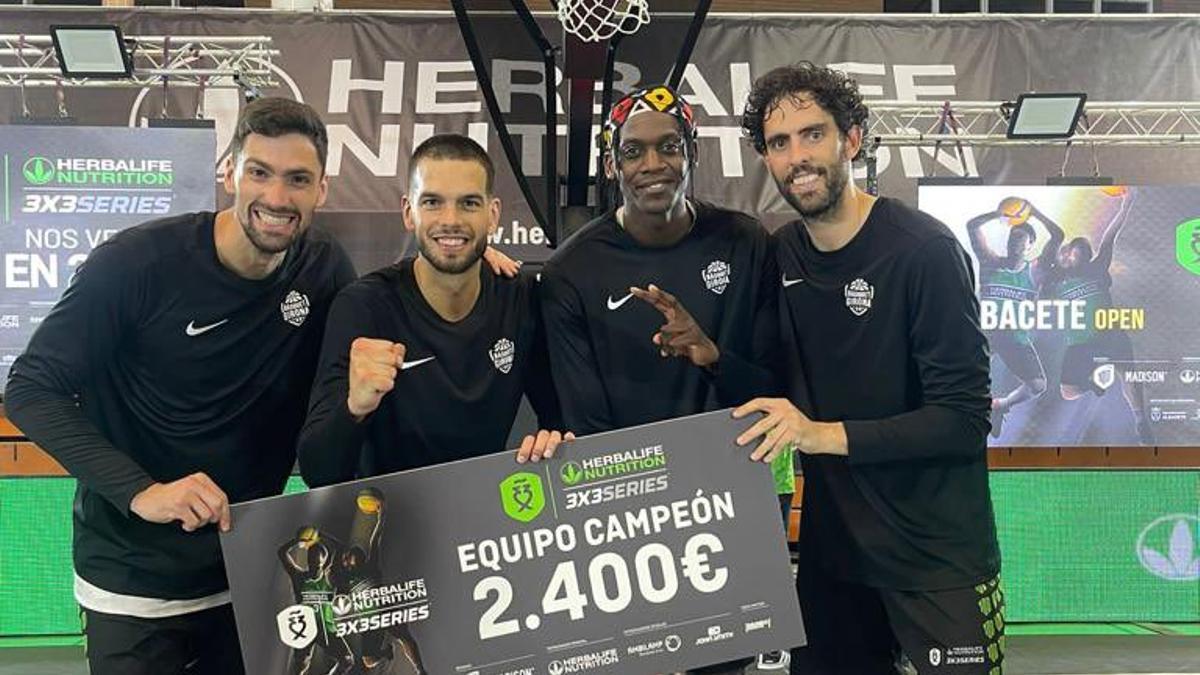 L'equip 3x3 del Bàsquet Girona campió