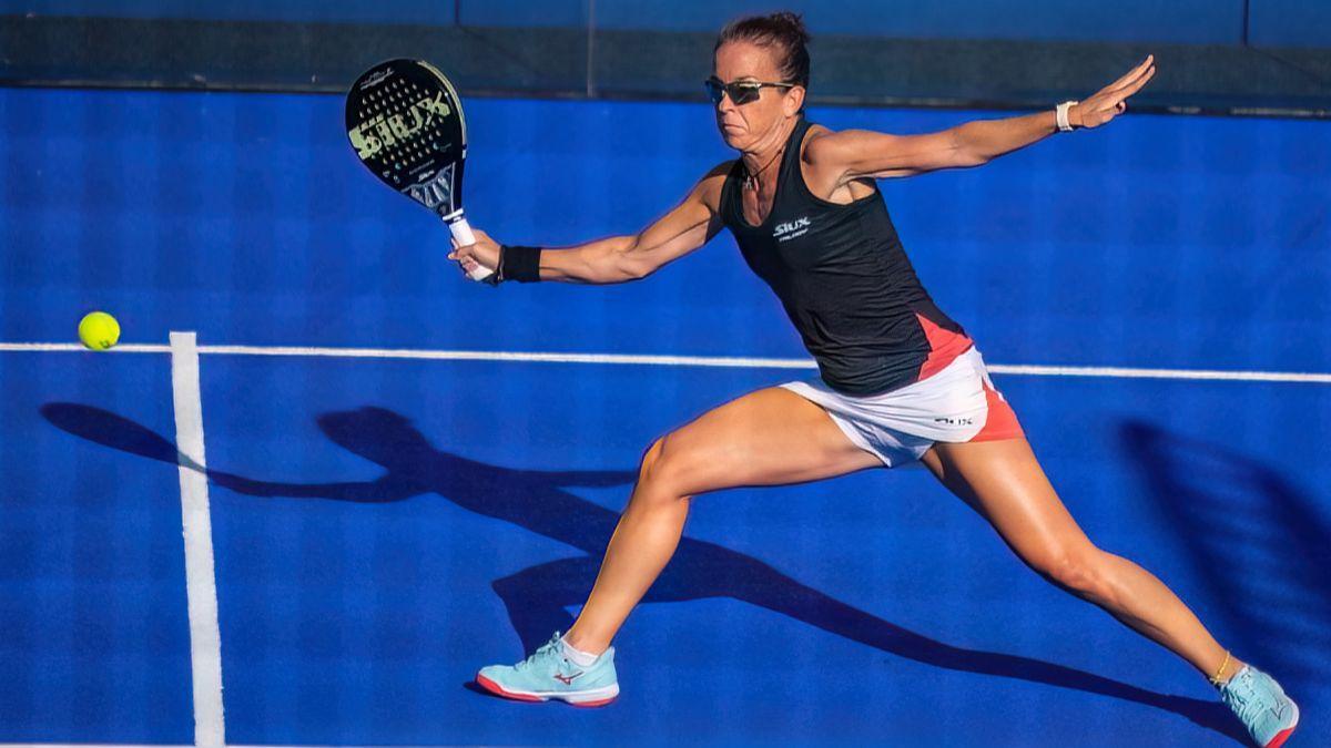 Patty Llaguno, en un partido del torneo de Cerdeña