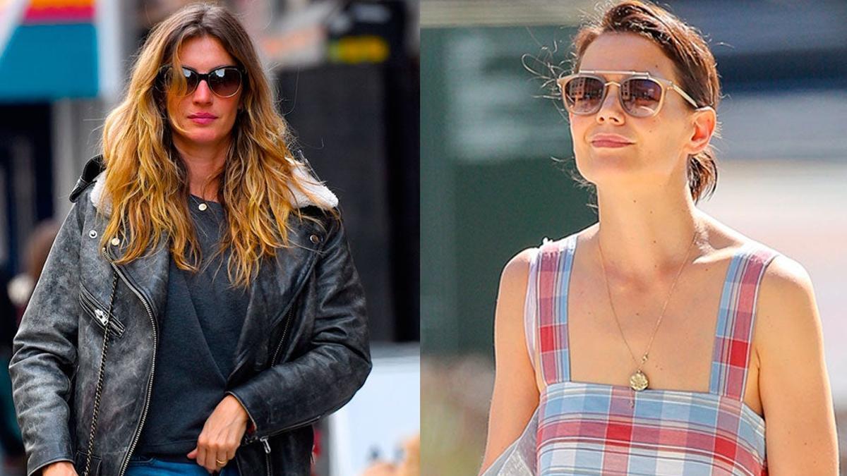 Gisele Bündchen y Katie Holmes, dos looks muy diferentes para pasear por Nueva York