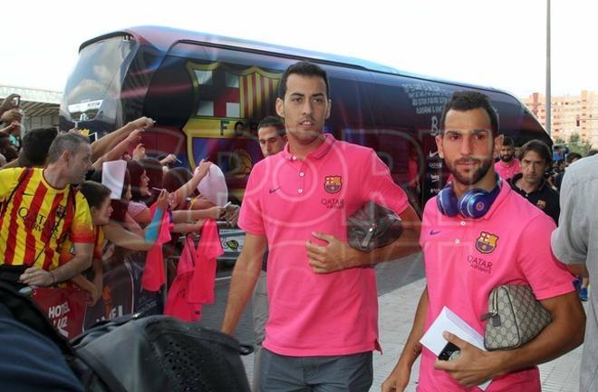 El viaje del Barça a Castellón, en imágenes