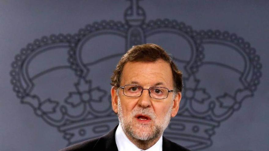 Mariano Rajoy, ayer, en la rueda de prensa posterior al Consejo de Ministros.