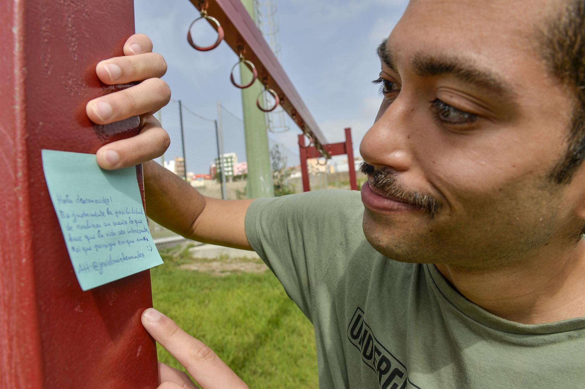 Jeziel Ruiz y sus mensajes positivos alrededor de la ciudad