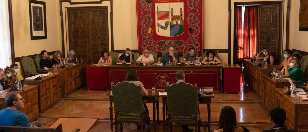 Los concejales del Ayuntamiento de Zamora, durante el Pleno de julio. |