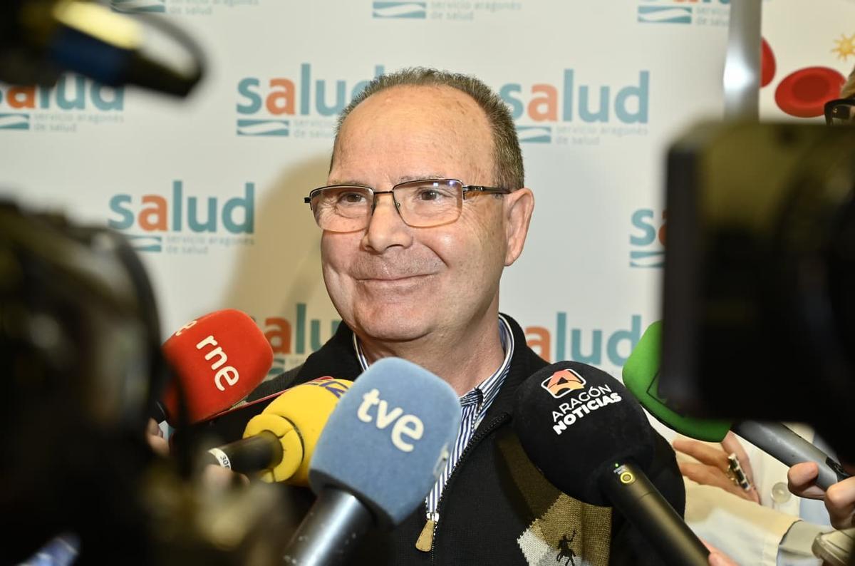 Pedro Compais en el XXX aniversario del primer trasplante de médula en el hospital Miguel Servet