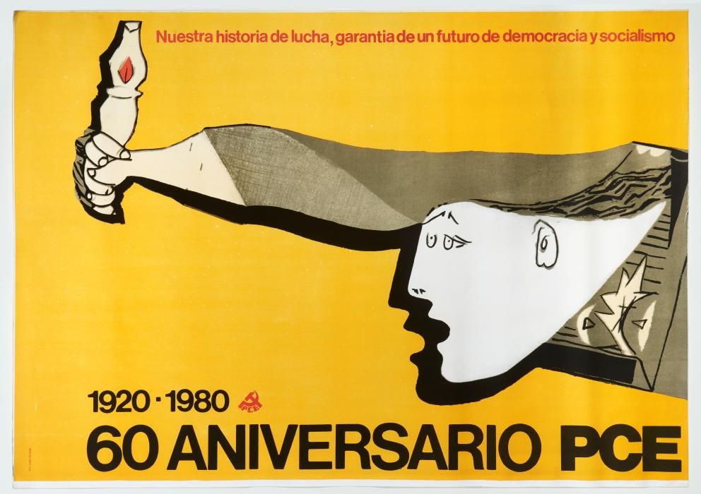 Carteles políticos en el Muséu del Pueblu d'Asturies