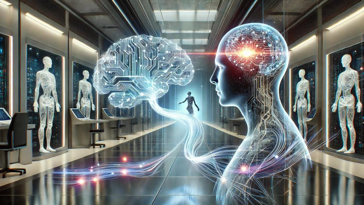 Recreación artística de los cerebros digitales casi humanos que quiere crear Microsoft.