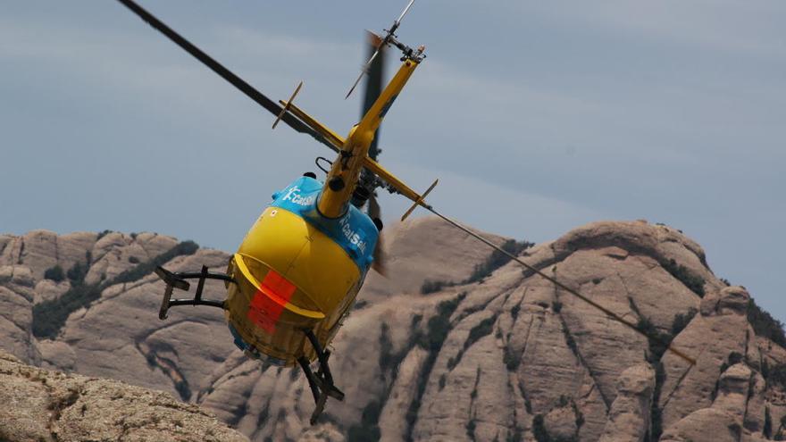 Un helicòpter a Montserrat, en una imatge d&#039;arxiu
