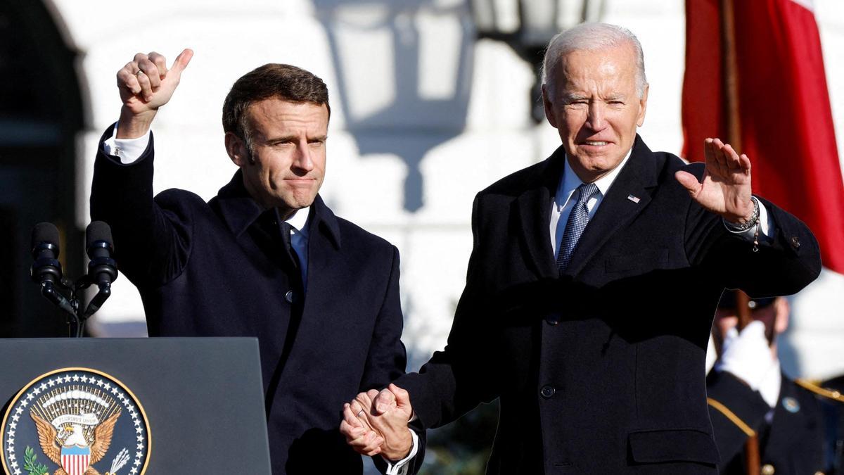 Macron recibe a Biden en el Elíseo para hablar de Gaza y Ucrania